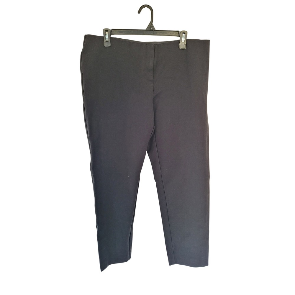 Alfani Women's Cropped Black Pants Elastic Waist Pull On Career Size 16 #21
